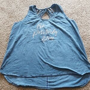 Lane Bryant Blue Sleeveless Top Criss Cross Back Cutout Women’s 18/20